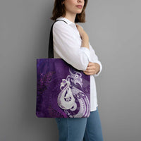 New Zealand Matariki Tote Bag Maori Manaia Galaxy Silver Fern Purple Color LT22 - Polynesian Pride