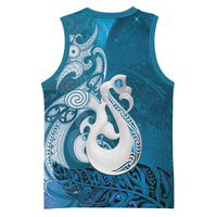 New Zealand Matariki Basketball Jersey Maori Manaia Galaxy Silver Fern Blue Color LT22 - Polynesian Pride