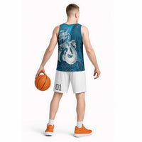 New Zealand Matariki Basketball Jersey Maori Manaia Galaxy Silver Fern Blue Color LT22 - Polynesian Pride