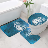 New Zealand Matariki Bathroom Set Maori Manaia Galaxy Silver Fern Blue Color