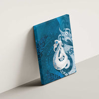 New Zealand Matariki Canvas Wall Art Maori Manaia Galaxy Silver Fern Blue Color LT22 - Polynesian Pride