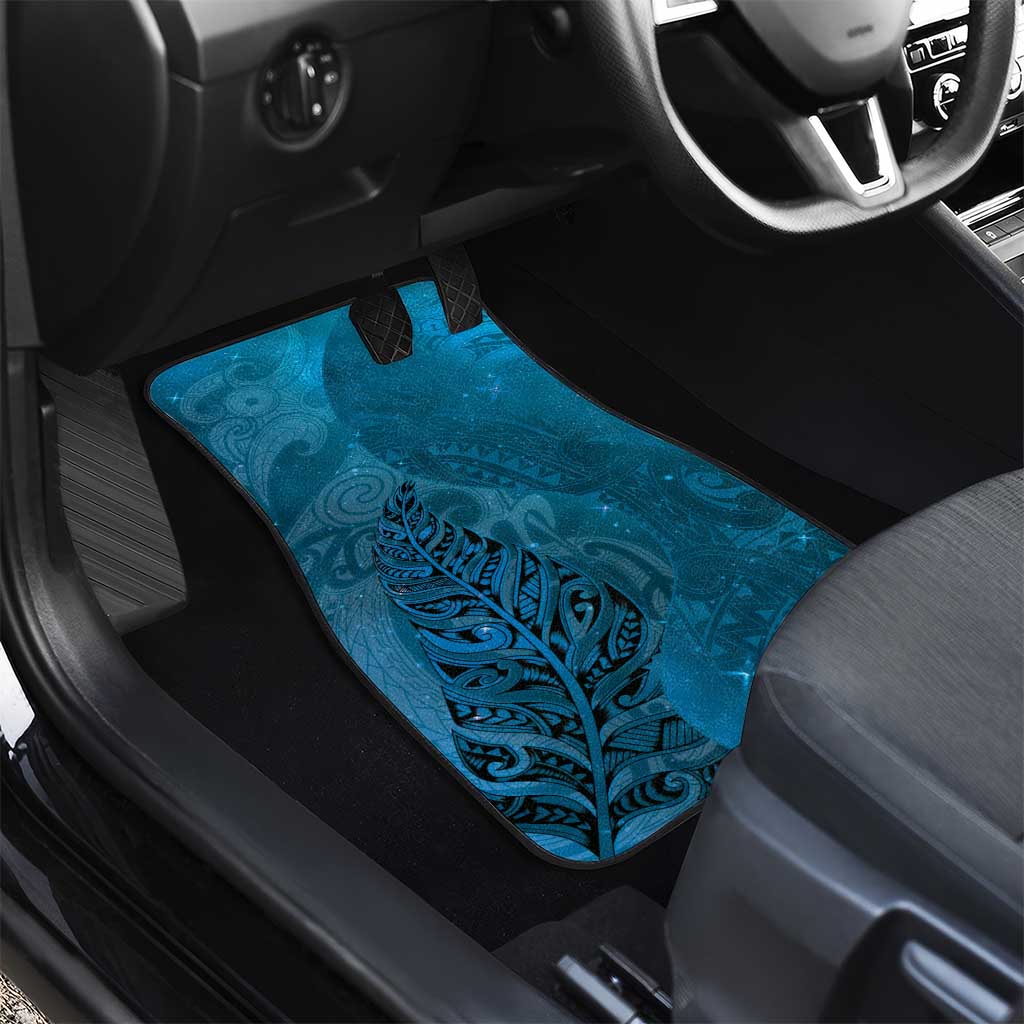 New Zealand Matariki Car Mats Maori Manaia Galaxy Silver Fern Blue Color LT22 - Polynesian Pride