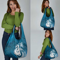 New Zealand Matariki Grocery Bag Maori Manaia Galaxy Silver Fern Blue Color LT22 - Polynesian Pride