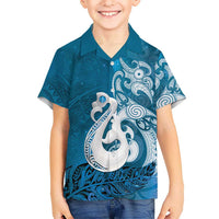 New Zealand Matariki Hawaiian Shirt Maori Manaia Galaxy Silver Fern Blue Color LT22 - Polynesian Pride