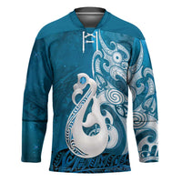 New Zealand Matariki Hockey Jersey Maori Manaia Galaxy Silver Fern Blue Color LT22 Unisex Blue - Polynesian Pride