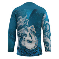 New Zealand Matariki Hockey Jersey Maori Manaia Galaxy Silver Fern Blue Color LT22 - Polynesian Pride