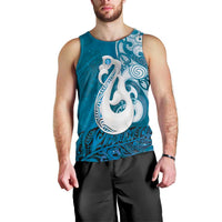 New Zealand Matariki Men Tank Top Maori Manaia Galaxy Silver Fern Blue Color LT22 - Polynesian Pride