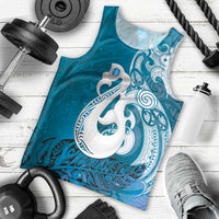 New Zealand Matariki Men Tank Top Maori Manaia Galaxy Silver Fern Blue Color LT22 - Polynesian Pride