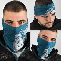 New Zealand Matariki Neck Gaiter Maori Manaia Galaxy Silver Fern Blue Color LT22 - Polynesian Pride