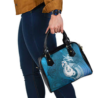 New Zealand Matariki Shoulder Handbag Maori Manaia Galaxy Silver Fern Blue Color LT22 - Polynesian Pride