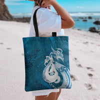 New Zealand Matariki Tote Bag Maori Manaia Galaxy Silver Fern Blue Color LT22 - Polynesian Pride