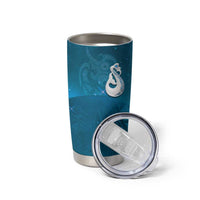 New Zealand Matariki Tumbler Cup Maori Manaia Galaxy Silver Fern Blue Color LT22 - Polynesian Pride