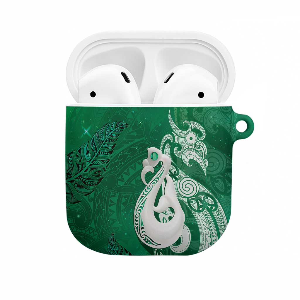 New Zealand Matariki AirPods Case Maori Manaia Galaxy Silver Fern Green Color