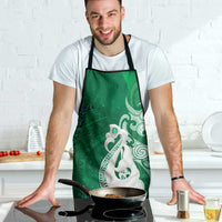 New Zealand Matariki Apron Maori Manaia Galaxy Silver Fern Green Color LT22 - Polynesian Pride