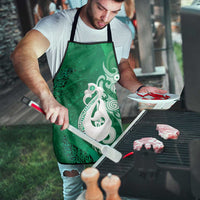New Zealand Matariki Apron Maori Manaia Galaxy Silver Fern Green Color LT22 - Polynesian Pride