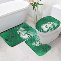 New Zealand Matariki Bathroom Set Maori Manaia Galaxy Silver Fern Green Color LT22 - Polynesian Pride