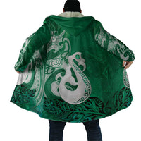 New Zealand Matariki Cloak Maori Manaia Galaxy Silver Fern Green Color LT22 - Polynesian Pride