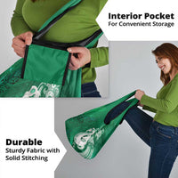 New Zealand Matariki Grocery Bag Maori Manaia Galaxy Silver Fern Green Color LT22 - Polynesian Pride