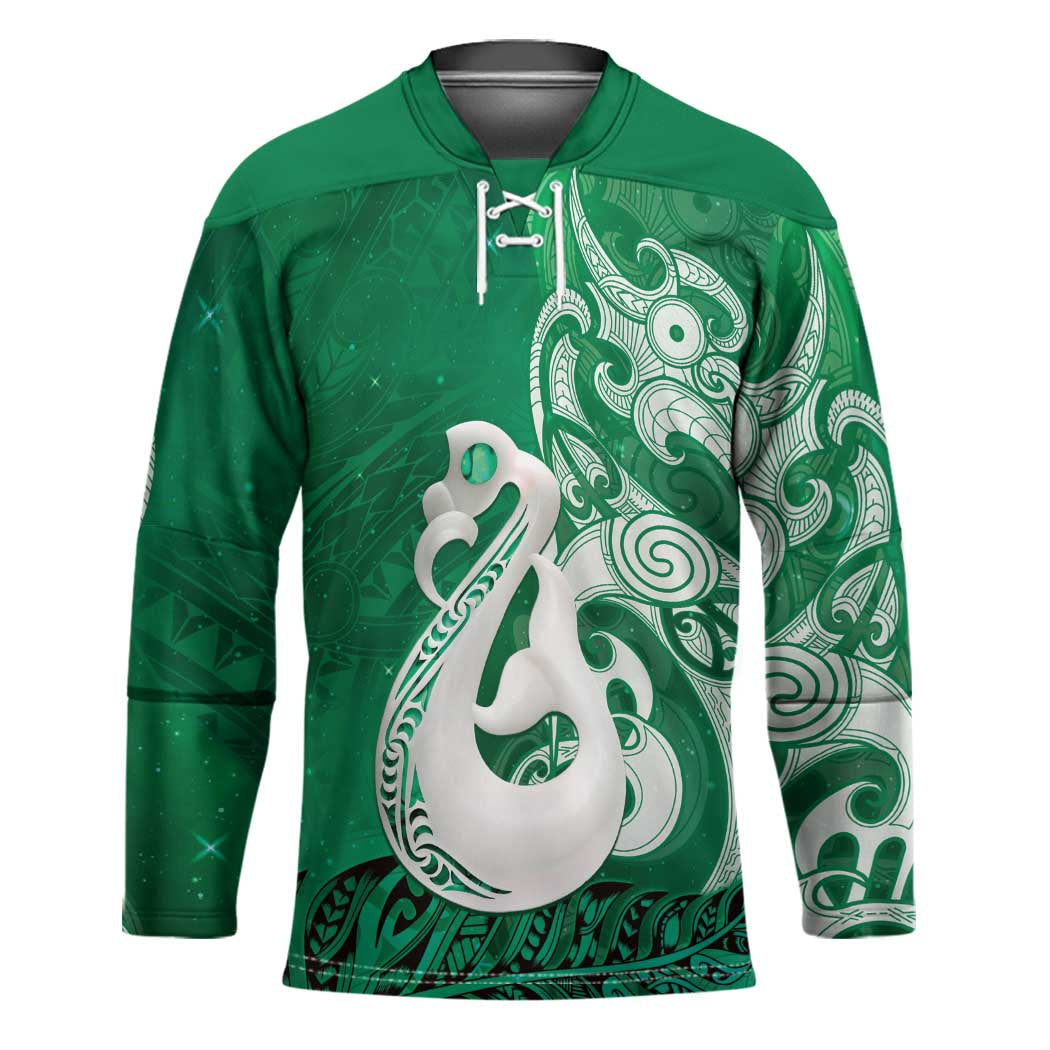 New Zealand Matariki Hockey Jersey Maori Manaia Galaxy Silver Fern Green Color