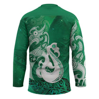 New Zealand Matariki Hockey Jersey Maori Manaia Galaxy Silver Fern Green Color LT22 - Polynesian Pride