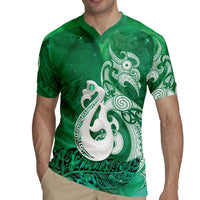 New Zealand Matariki Rugby Jersey Maori Manaia Galaxy Silver Fern Green Color LT22 - Polynesian Pride