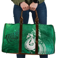 New Zealand Matariki Travel Bag Maori Manaia Galaxy Silver Fern Green Color LT22 Green - Polynesian Pride