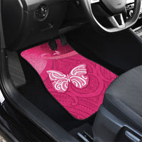 New Zealand Breast Cancer Awareness Car Mats Pink Ribbon Butterfly Maori Pattern