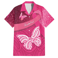 New Zealand Breast Cancer Awareness Hawaiian Shirt Pink Ribbon Butterfly Maori Pattern LT22 Pink - Polynesian Pride