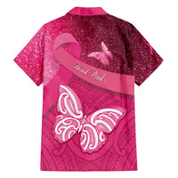 New Zealand Breast Cancer Awareness Hawaiian Shirt Pink Ribbon Butterfly Maori Pattern LT22 - Polynesian Pride