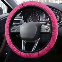 New Zealand Breast Cancer Awareness Steering Wheel Cover Pink Ribbon Butterfly Maori Pattern LT22 - Polynesian Pride