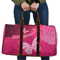New Zealand Breast Cancer Awareness Travel Bag Pink Ribbon Butterfly Maori Pattern LT22 Pink - Polynesian Pride