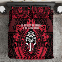New Zealand Maori Language Week Bedding Set Te Wiki O Te Reo Maori Hei Tiki LT22 Red - Polynesian Pride