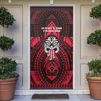 New Zealand Maori Language Week Door Cover Te Wiki O Te Reo Maori Hei Tiki LT22 Red - Polynesian Pride