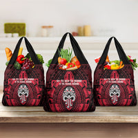 New Zealand Maori Language Week Grocery Bag Te Wiki O Te Reo Maori Hei Tiki LT22 3-pack One Size Red - Polynesian Pride