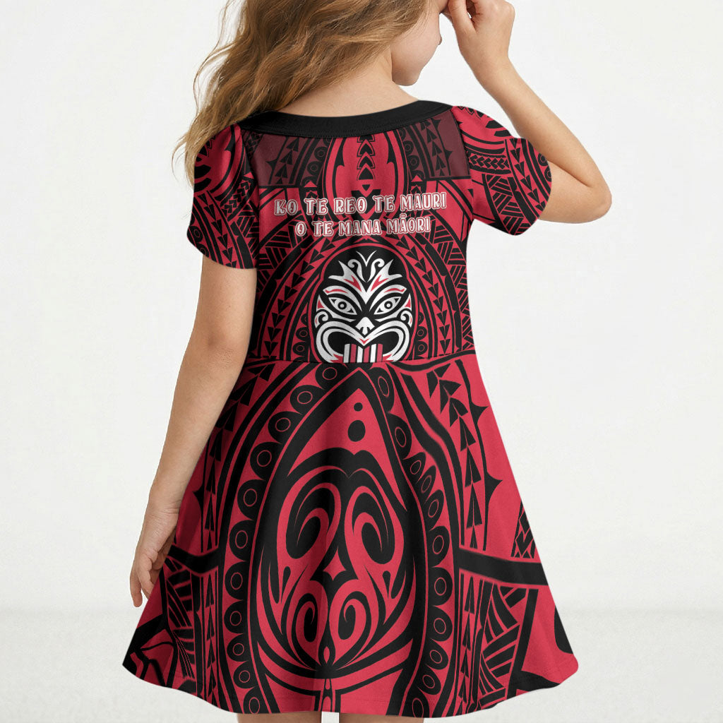 New Zealand Maori Language Week Kid Short Sleeve Dress Te Wiki O Te Reo Maori Hei Tiki LT22 - Polynesian Pride