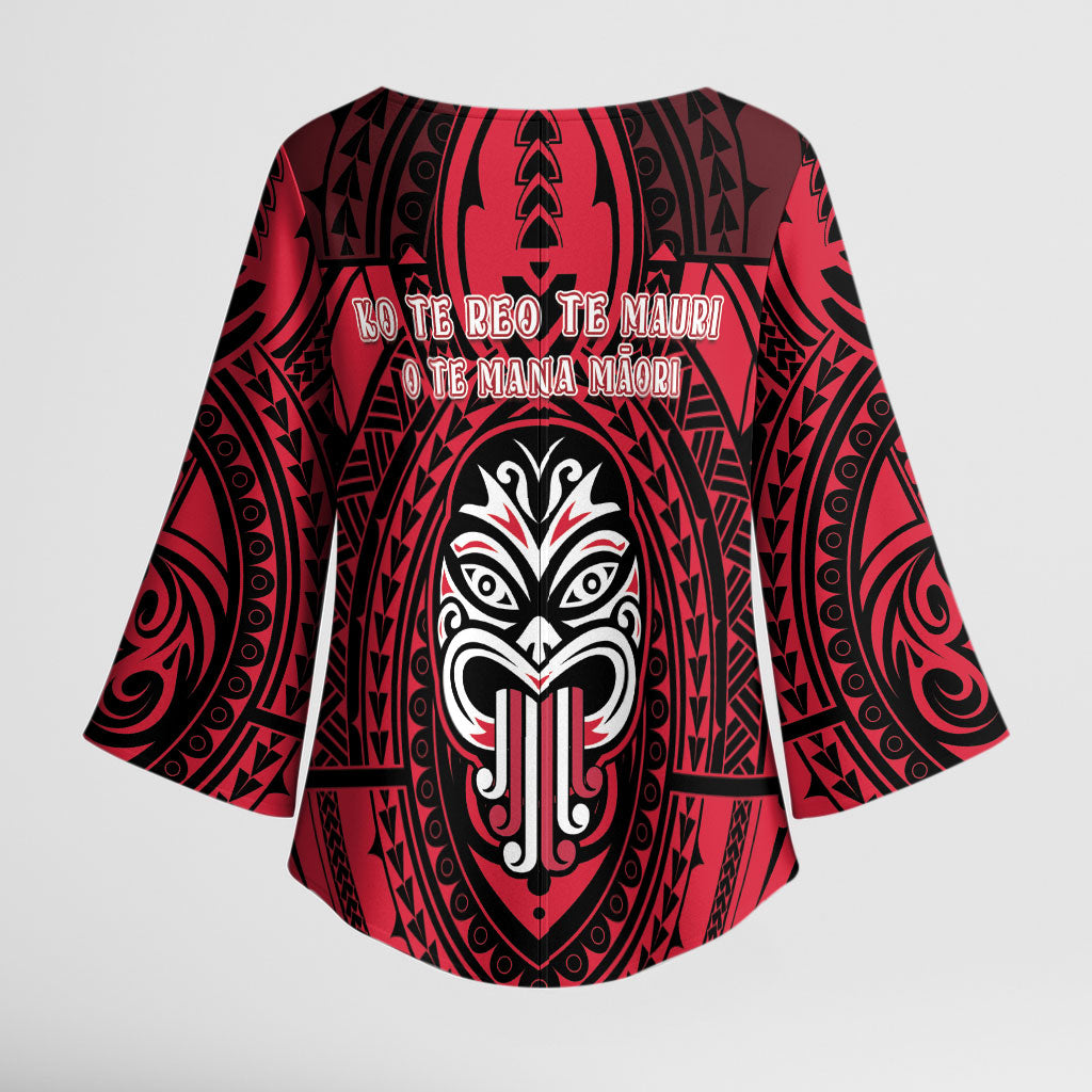 New Zealand Maori Language Week Kimono Sleeve Blouse Te Wiki O Te Reo Maori Hei Tiki LT22 - Polynesian Pride