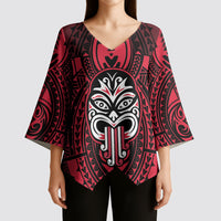 New Zealand Maori Language Week Kimono Sleeve Blouse Te Wiki O Te Reo Maori Hei Tiki LT22 - Polynesian Pride