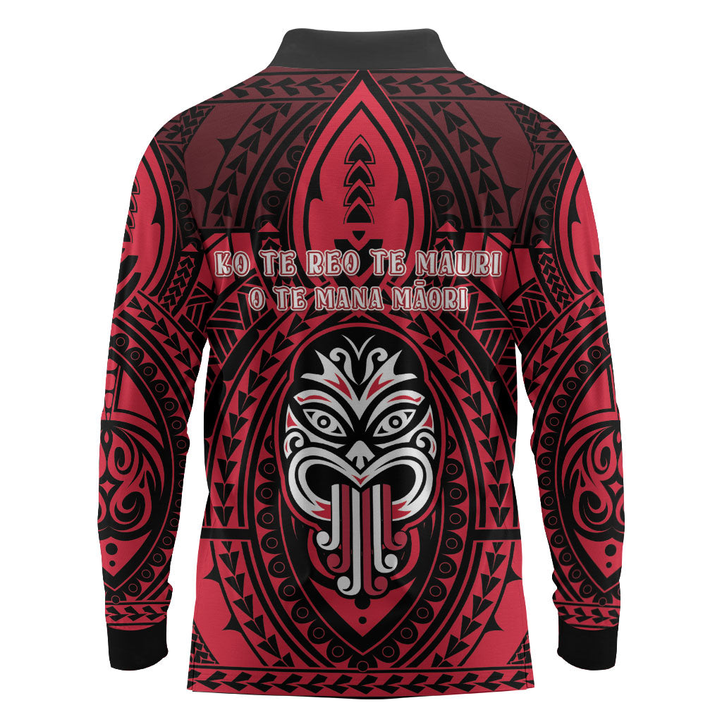 New Zealand Maori Language Week Long Sleeve Polo Shirt Te Wiki O Te Reo Maori Hei Tiki LT22 - Polynesian Pride