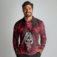New Zealand Maori Language Week Long Sleeve Polo Shirt Te Wiki O Te Reo Maori Hei Tiki LT22 - Polynesian Pride