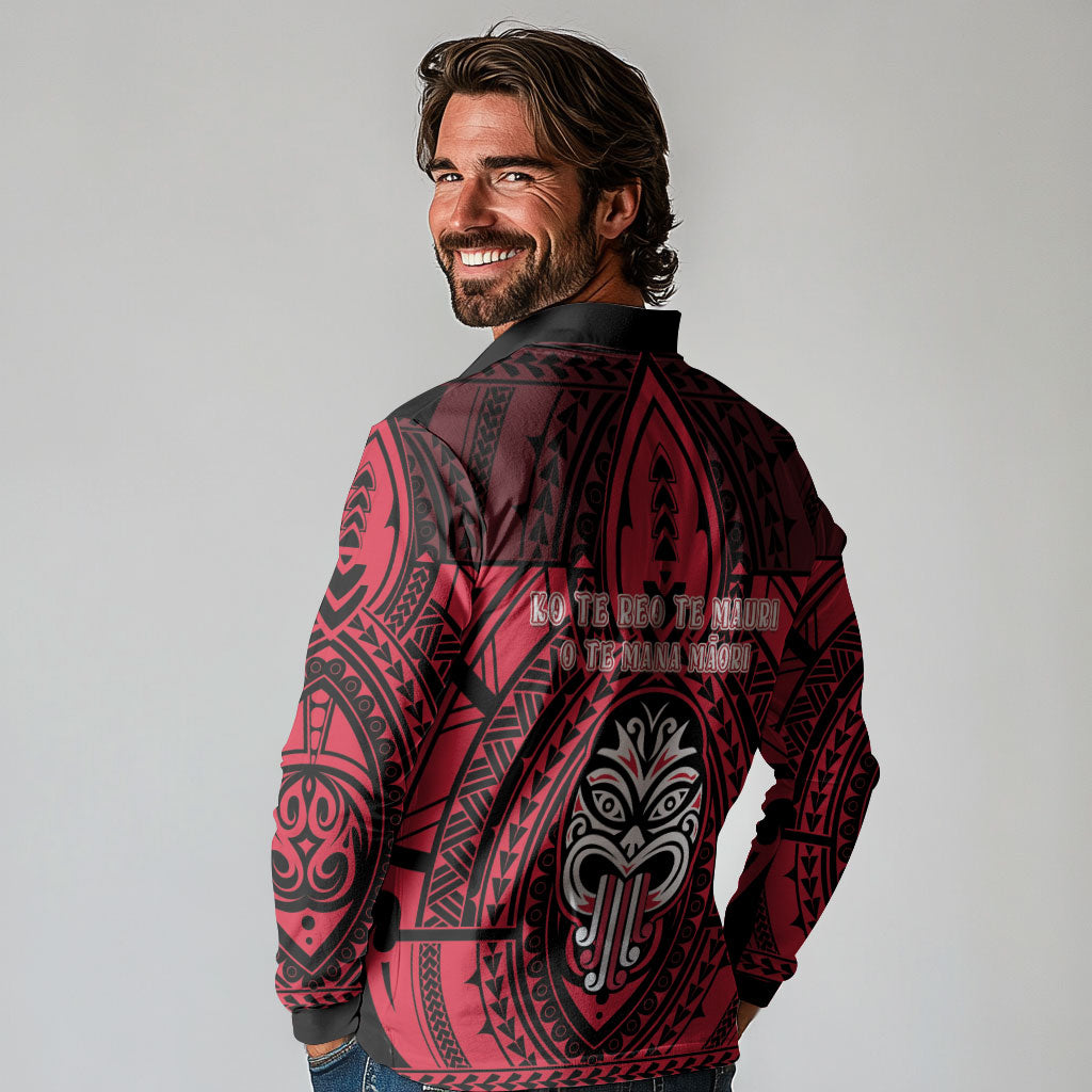 New Zealand Maori Language Week Long Sleeve Polo Shirt Te Wiki O Te Reo Maori Hei Tiki LT22 - Polynesian Pride