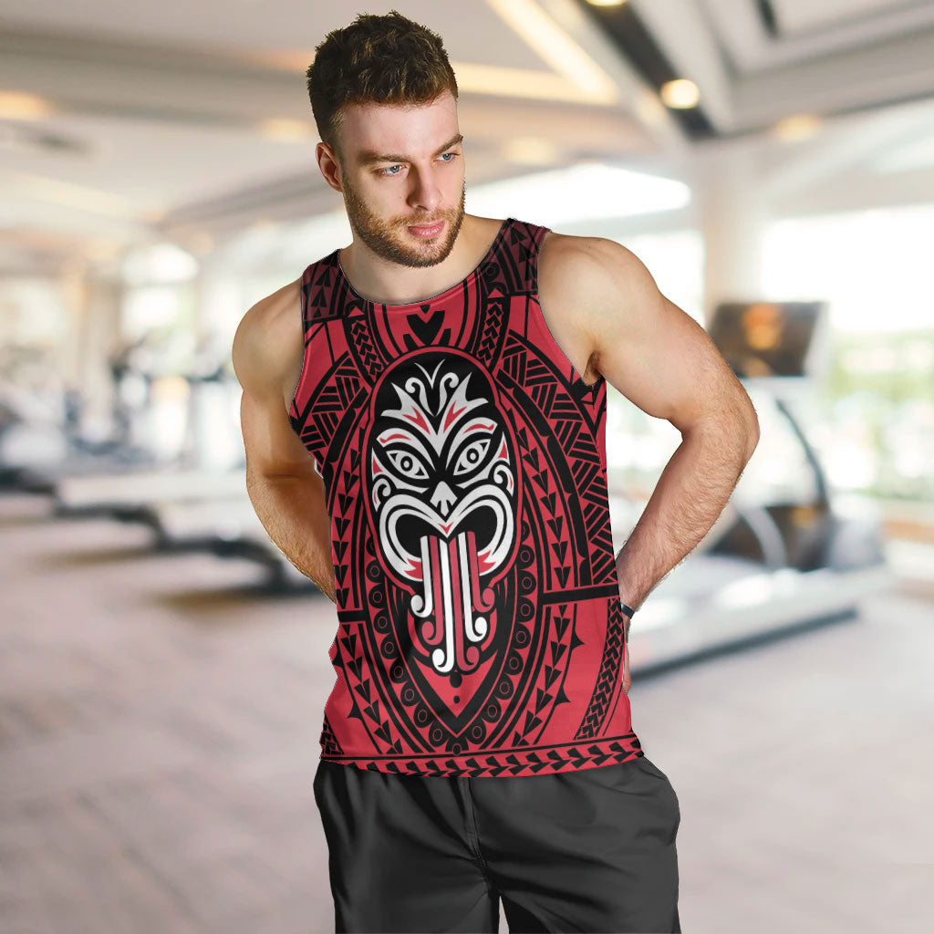 New Zealand Maori Language Week Men Tank Top Te Wiki O Te Reo Maori Hei Tiki LT22 Red - Polynesian Pride