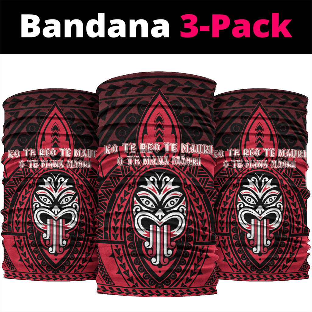 New Zealand Maori Language Week Neck Gaiter Te Wiki O Te Reo Maori Hei Tiki LT22 package One Size: 25*50cm Red - Polynesian Pride