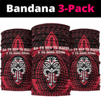 New Zealand Maori Language Week Neck Gaiter Te Wiki O Te Reo Maori Hei Tiki LT22 package One Size: 25*50cm Red - Polynesian Pride
