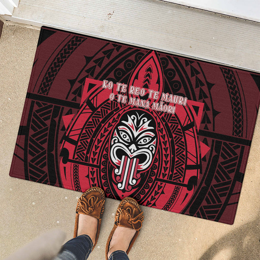New Zealand Maori Language Week Rubber Doormat Te Wiki O Te Reo Maori Hei Tiki LT22 - Polynesian Pride