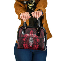 New Zealand Maori Language Week Shoulder Handbag Te Wiki O Te Reo Maori Hei Tiki LT22 One Size Red - Polynesian Pride