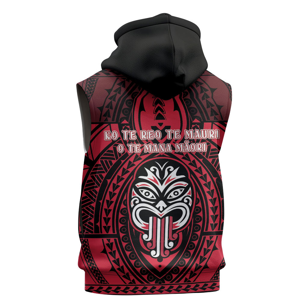 New Zealand Maori Language Week Sleeveless Zip Hoodie Te Wiki O Te Reo Maori Hei Tiki LT22 - Polynesian Pride