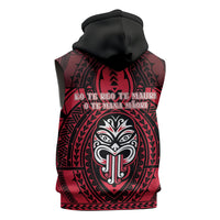 New Zealand Maori Language Week Sleeveless Zip Hoodie Te Wiki O Te Reo Maori Hei Tiki LT22 - Polynesian Pride