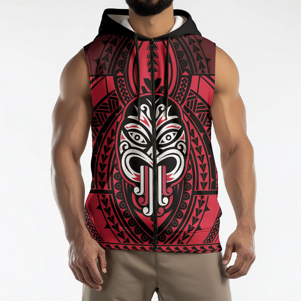 New Zealand Maori Language Week Sleeveless Zip Hoodie Te Wiki O Te Reo Maori Hei Tiki LT22 - Polynesian Pride
