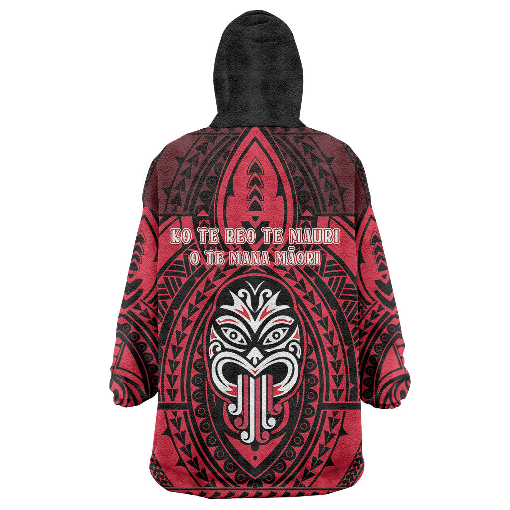 New Zealand Maori Language Week Wearable Blanket Hoodie Te Wiki O Te Reo Maori Hei Tiki LT22 - Polynesian Pride