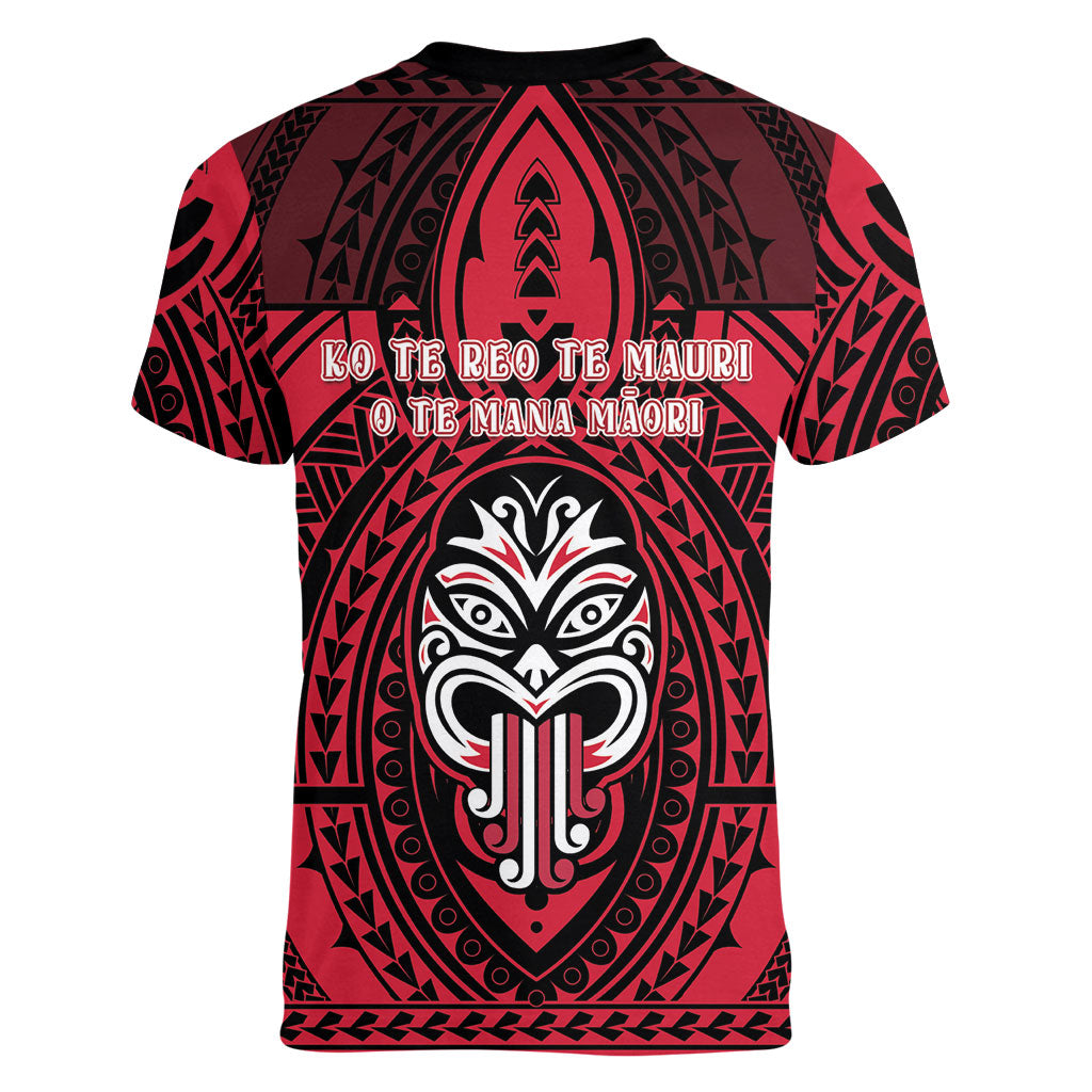 New Zealand Maori Language Week Women V-Neck T-Shirt Te Wiki O Te Reo Maori Hei Tiki LT22 - Polynesian Pride
